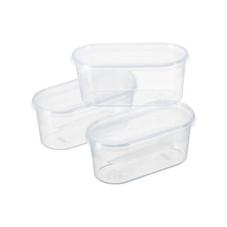 Helsinki | Madopbevaringsbokse, 3×0,8 l | Plast Team