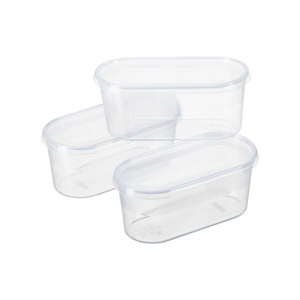 Helsinki | Madopbevaringsbokse, 3×0,8 l | Plast Team