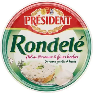 PRESIDENT RONDELE M/HVIDLØG & URTER 125 G