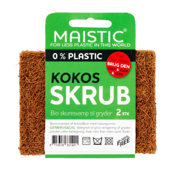 Maistic | Kokos skrub, plastfri | 2 stk.