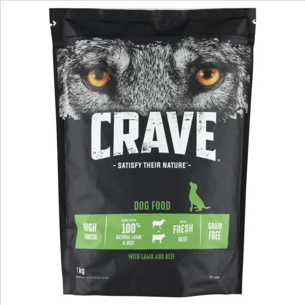 CRAVE ADULT LAM OG OKSEKØD 1 KG / Tyskland