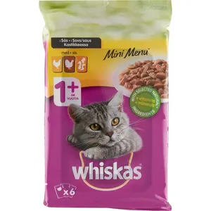 Whiskas Fjerkræ i sovs 1+ år 6 stk. 300,00 g