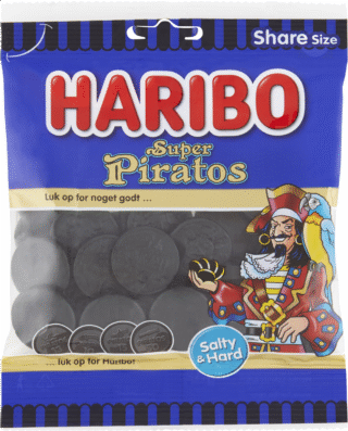 HARIBO SUPER PIRATOS 120 GR / Danmark