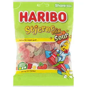 Haribo Stjerne Mix Sour 375 G