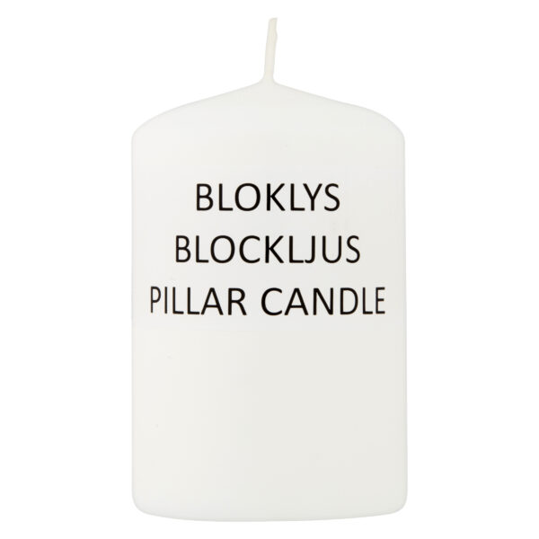 BLOKLYS 5,8X9 HVID PARFFIN
