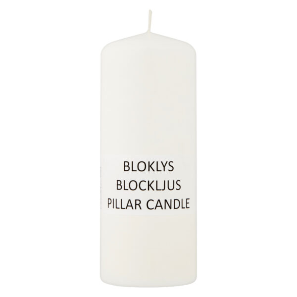 BLOKLYS 5,8X15 HVID PARFFI