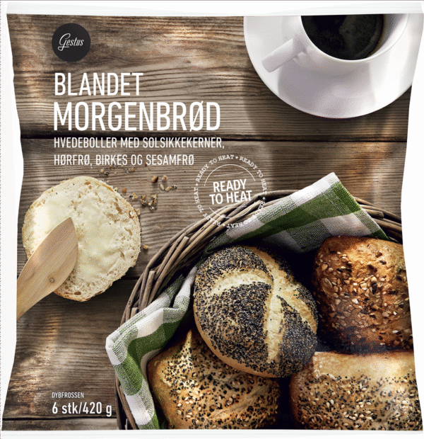 GESTUS BL.MORGENBRØD 6 STK 420 GR / Tyskland