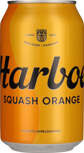 Harboe Squash Orange (dåse) 18 x 0,33 l / ex. pant
