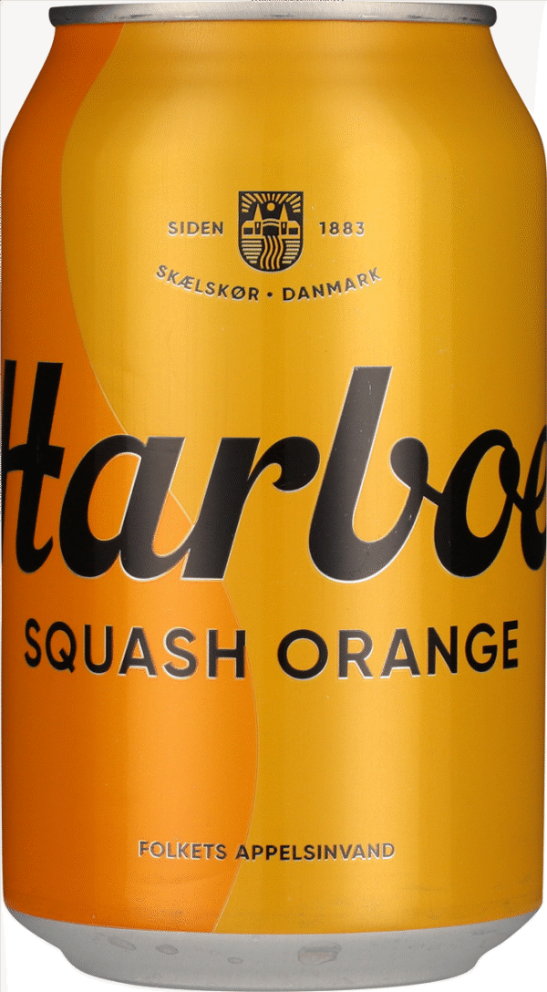 Harboe Squash Orange (dåse) 18 x 0,33 l / ex. pant