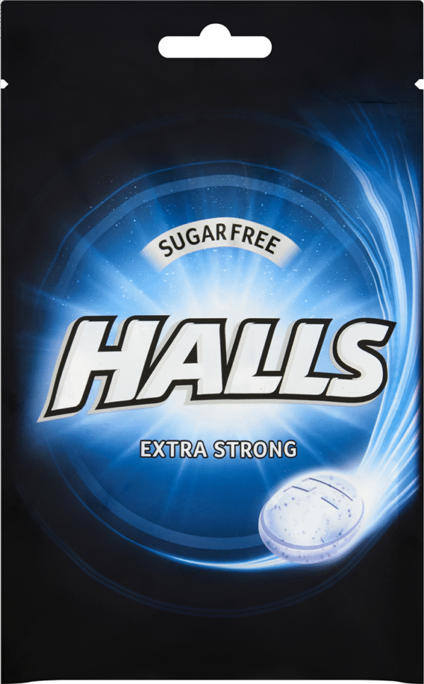 HALLS EX. STRONG SUKKERFRI 65 GR / Polen