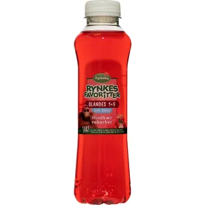 Læskedrik m. hindbær og rabarber 50cl