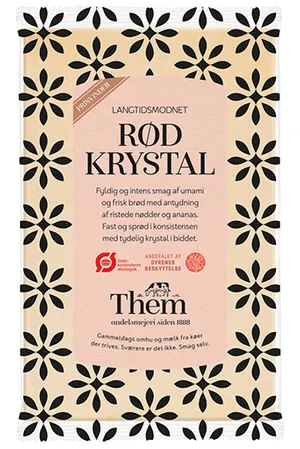 Them Rød Krystal Ost øko, 225 gm