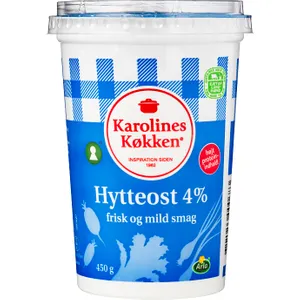 Karolines Køkken Hytteost naturel 4%, 450 g