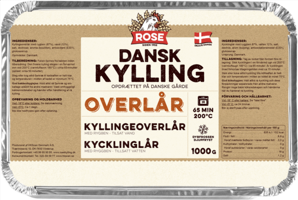 OVNKLARE KYLL.OVERLÅR M/RY 1000 GR / Danmark