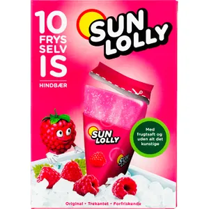 SUN LOLLY Frys selv is m. hindbær 600,00 ml