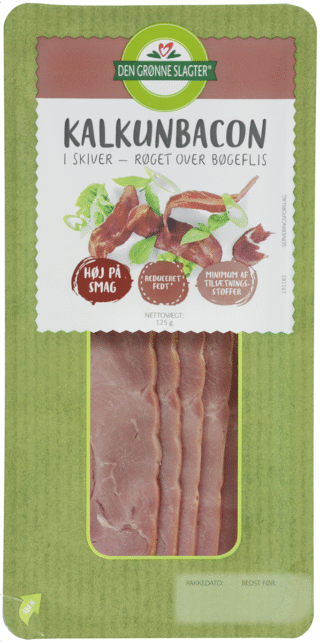 Bacon i skiver kalkun, Den Grønne Slagter 100 g