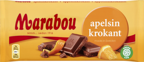 MARABOU APPELSIN KROKANT 200 GR / Sverige