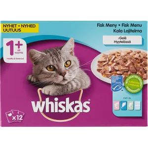 Whiskas Fisk i gelé 1+ år 12 stk. 1.200,00 g