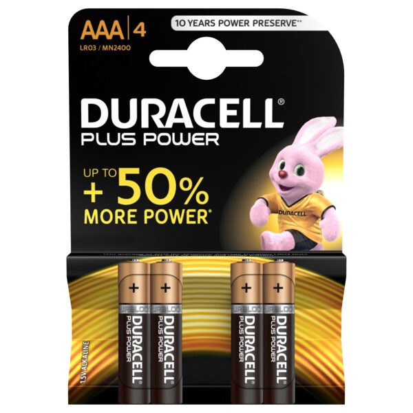 DURACELL PLUS POWER AAA 4 ST / Belgien