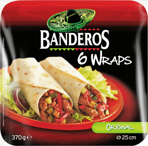 Banderos Tortilla Stor 370 g 6. stk / Belgien