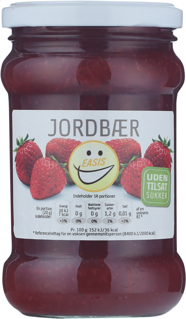 EASIS MARMELADE JORDBÆR 285 GR / Danmark