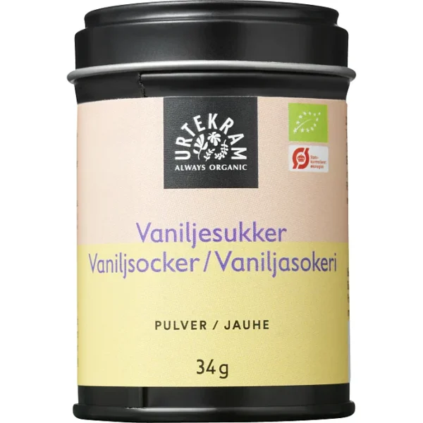 URTEKRAM Øko. vaniljesukker 34g