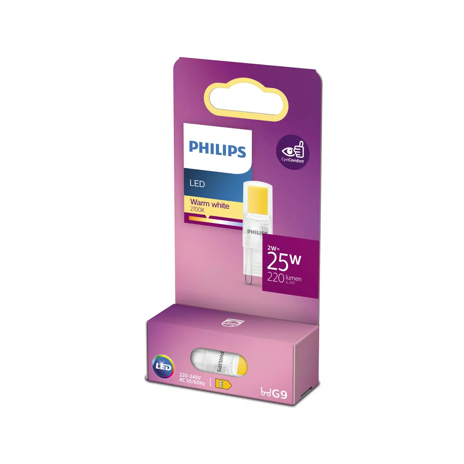 LED stift 25W G9 varm hvid, Philips