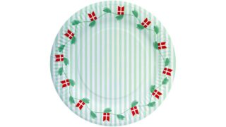 Tallerkener m. flag & blade, Happy Party