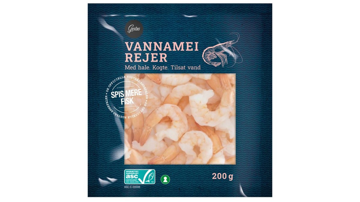 ❄️Vannamei rejer kogte m. hale ASC, Gestus