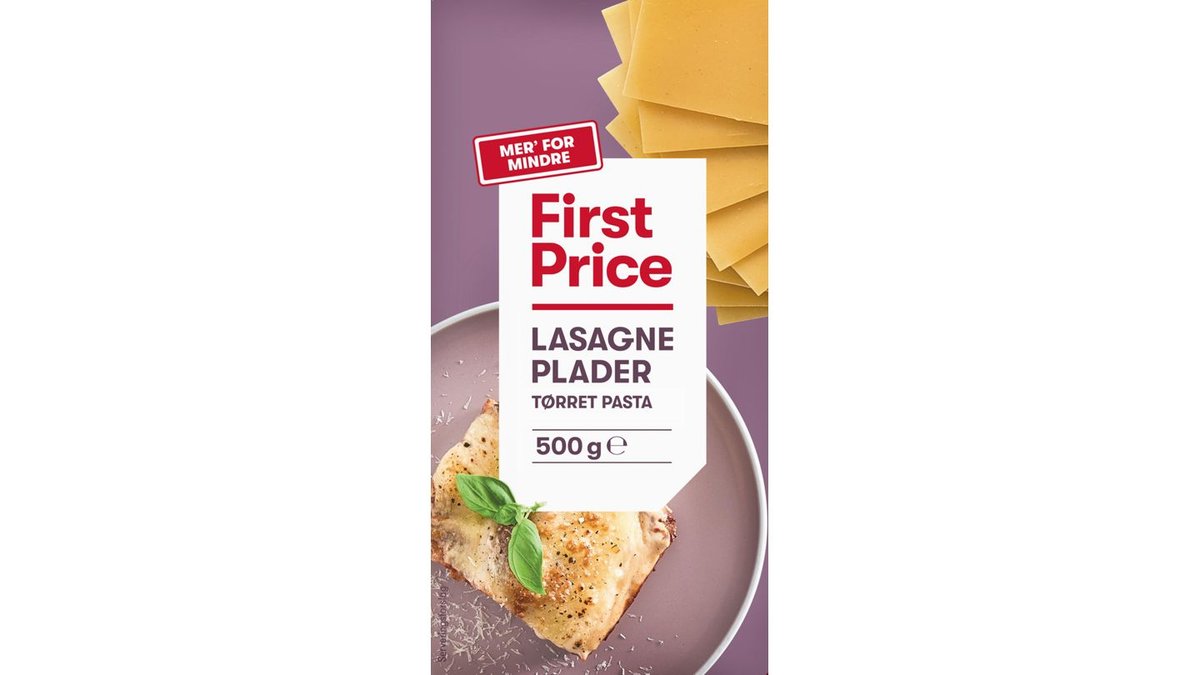 Lasagneplader, First Price