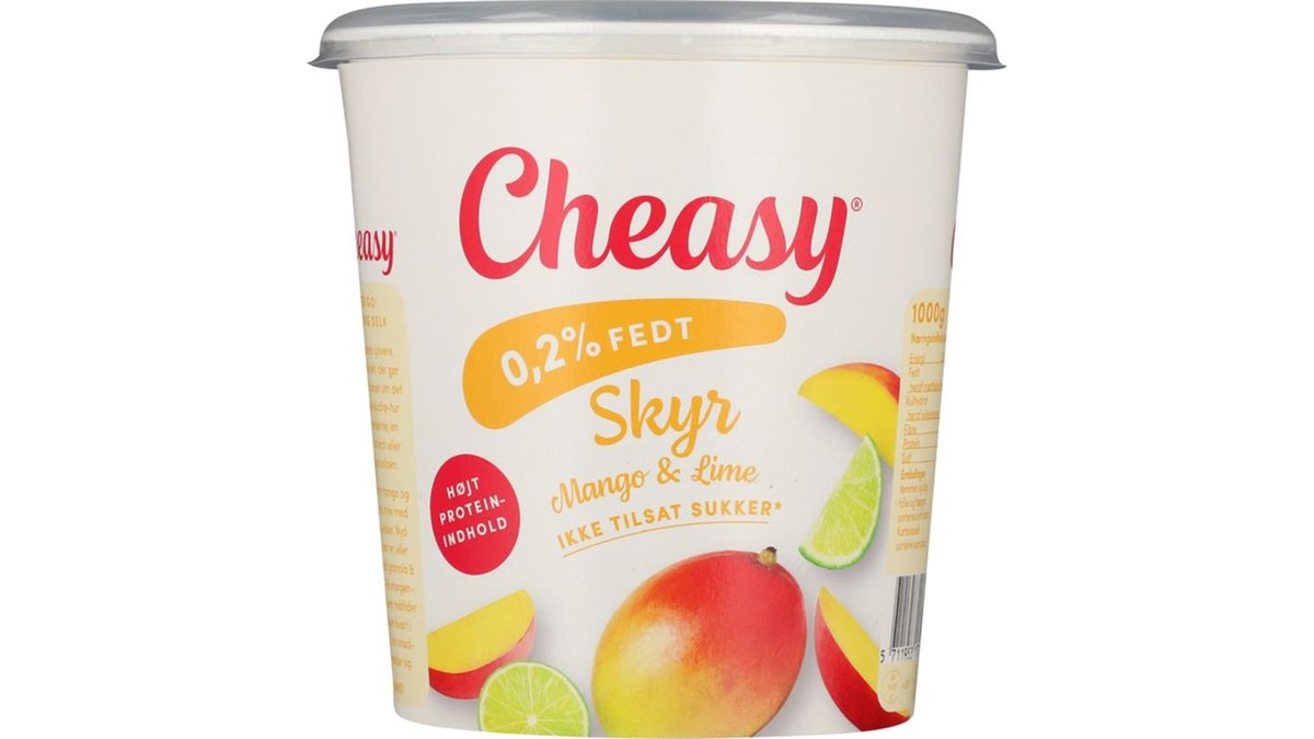 Skyr m. mango & lime 0,2%, Cheasy