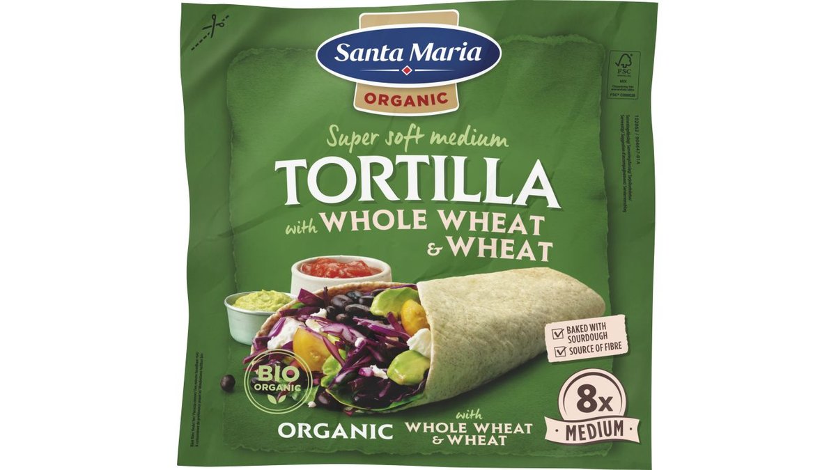 Tortilla fuldkorn øko. Santa Maria