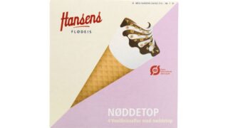 ❄️Vaniljeisvafler m. nøddetop øko. Hansens