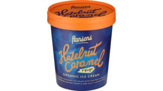 ❄️Hasselnøddeflødeis m. nougat & saltkaramel øko. Hansens