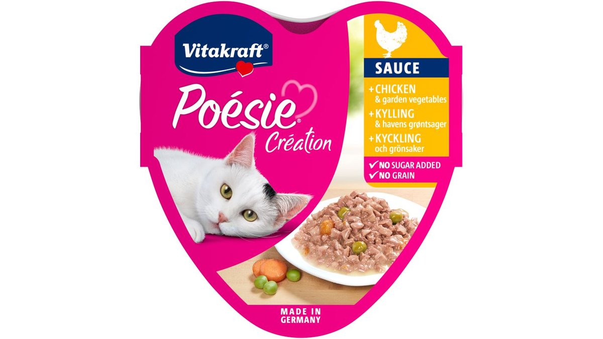 Vådfoder t. voksne katte m. kylling & grøntsager, Vitakraft