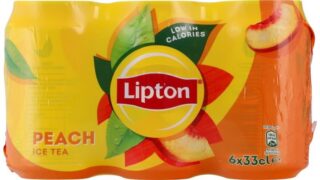 Peach Ice Tea 6-pak (dåse), Lipton
