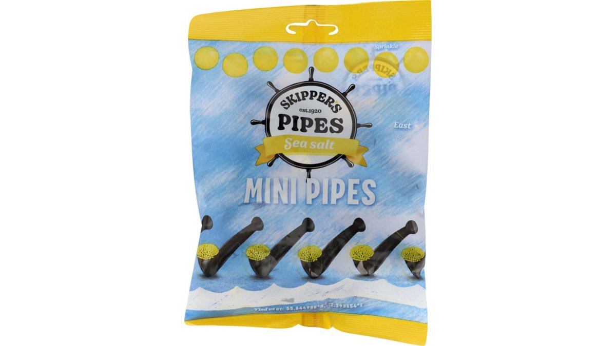Mini Lakridspiber m. havsalt, Skippers Pipes