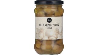 Champignon hele i glas, Gestus