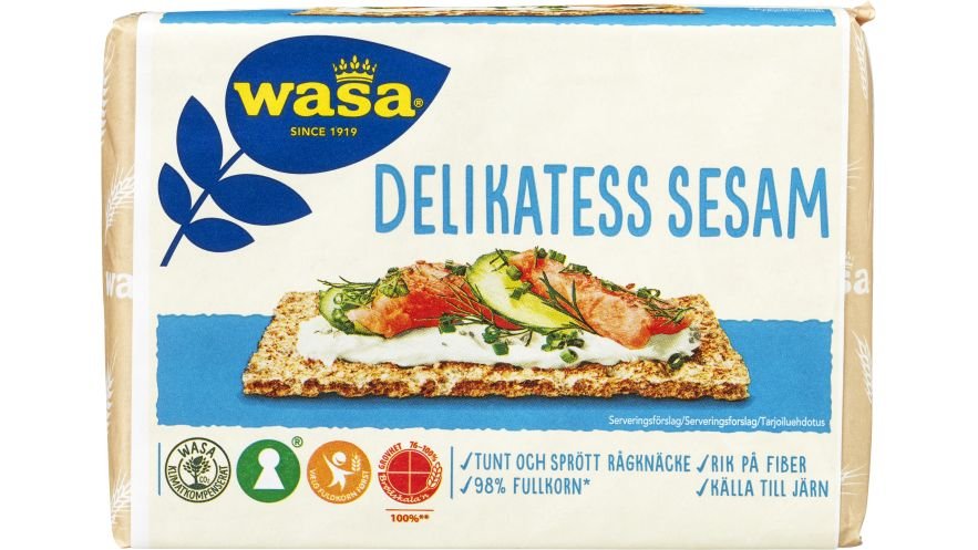 Knækbrød m. sesam, Wasa Delika