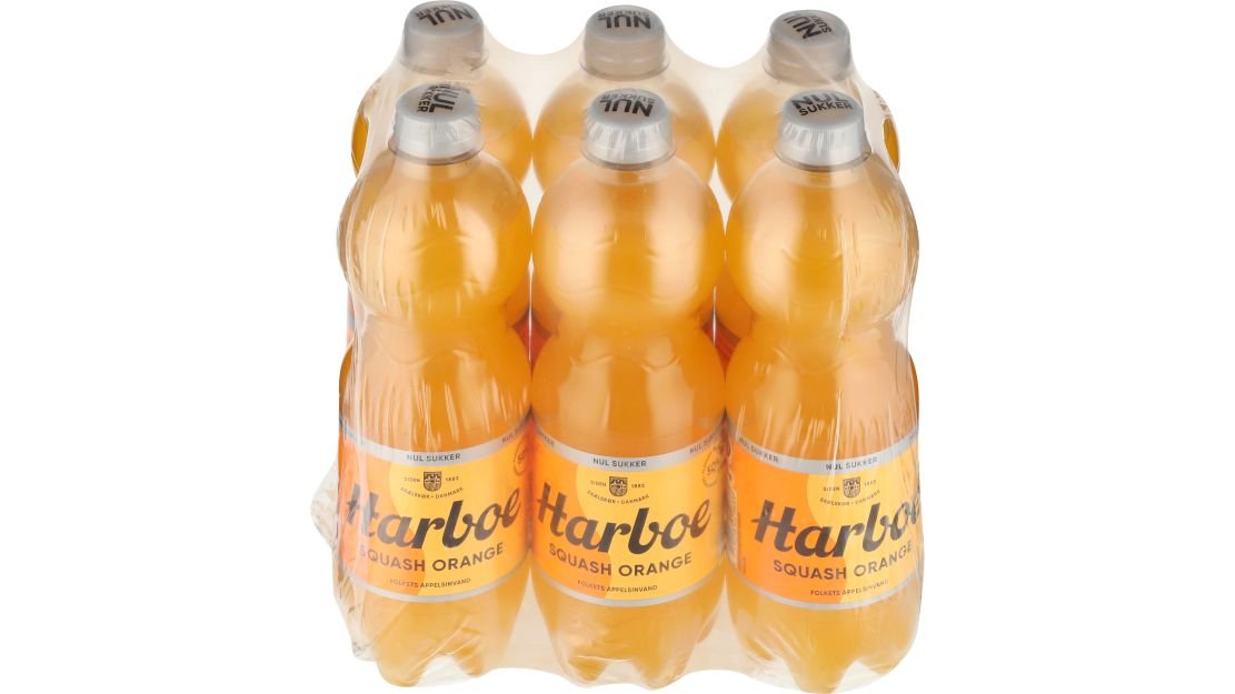 Squash Orange sukkerfri 6 x 50 cl, Harboe