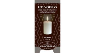 Bloklys LED voks 5 x 7,5 cm, ASP Holmblad