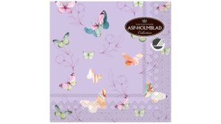 Servietter 33 cm Spring Butterflies Lavender, ASP Holmblad