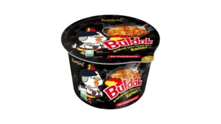 Fire ramennudler i kop m. kylling, Buldak Samyang