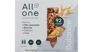 Müslibar m. kiks & chokolade, All in One