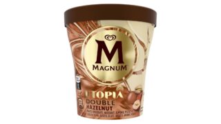 ❄️Flødeis m. nødder, hasselnøddesauce & hvid chokolade, Magnum