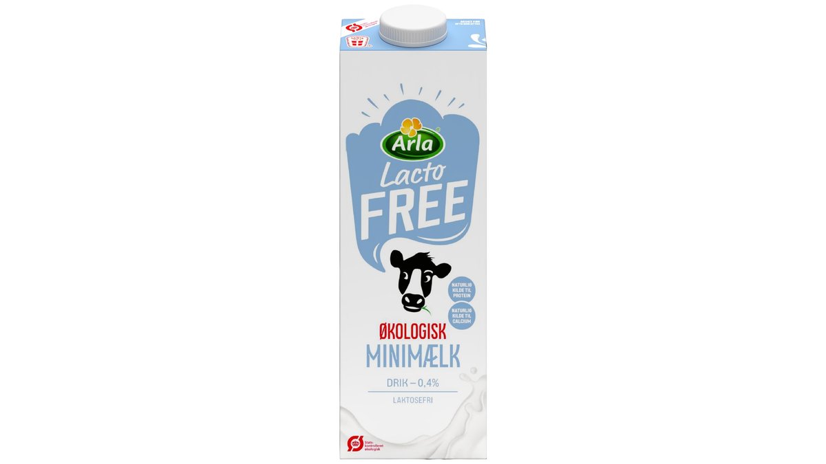 Minimælk 0,4% laktosefri øko. Arla LactoFREE