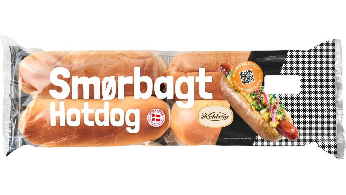 Hotdogbrød smørbagt, Kohberg