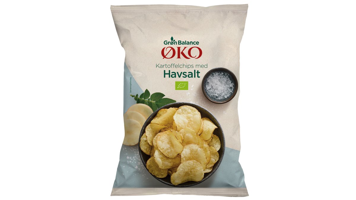 Chips m. havsalt. øko. Grøn Balance