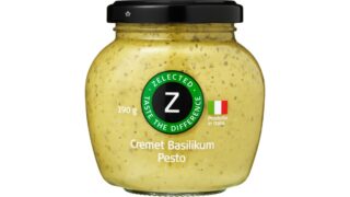 Cremet basilikumspesto, Zelected