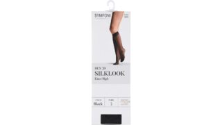 Knee high i silklook sort one size 2-pak, Symfoni